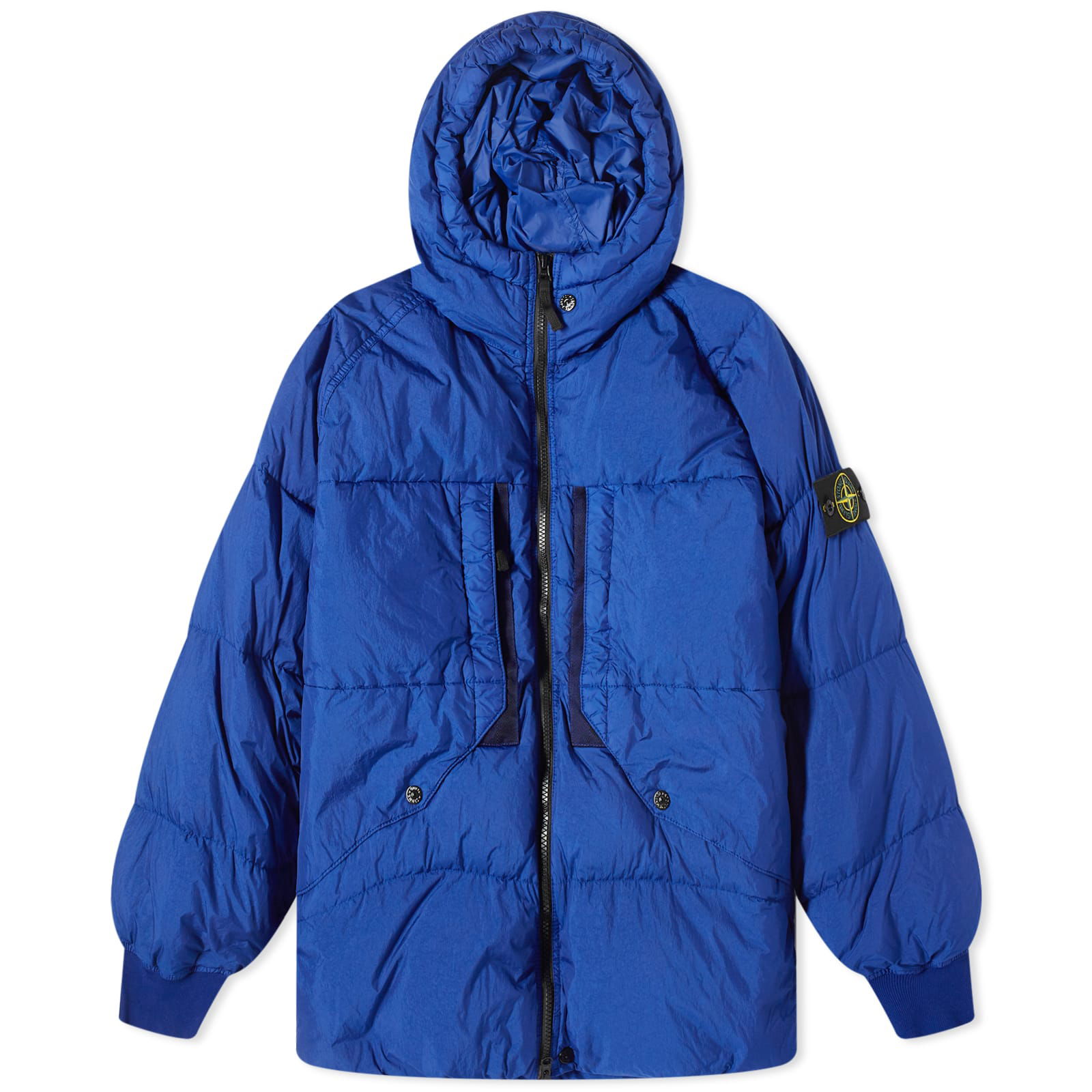 Crinkle Reps Hooded Down Jacket