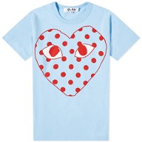 Play W Red Heart Polka Dot Logo Tee