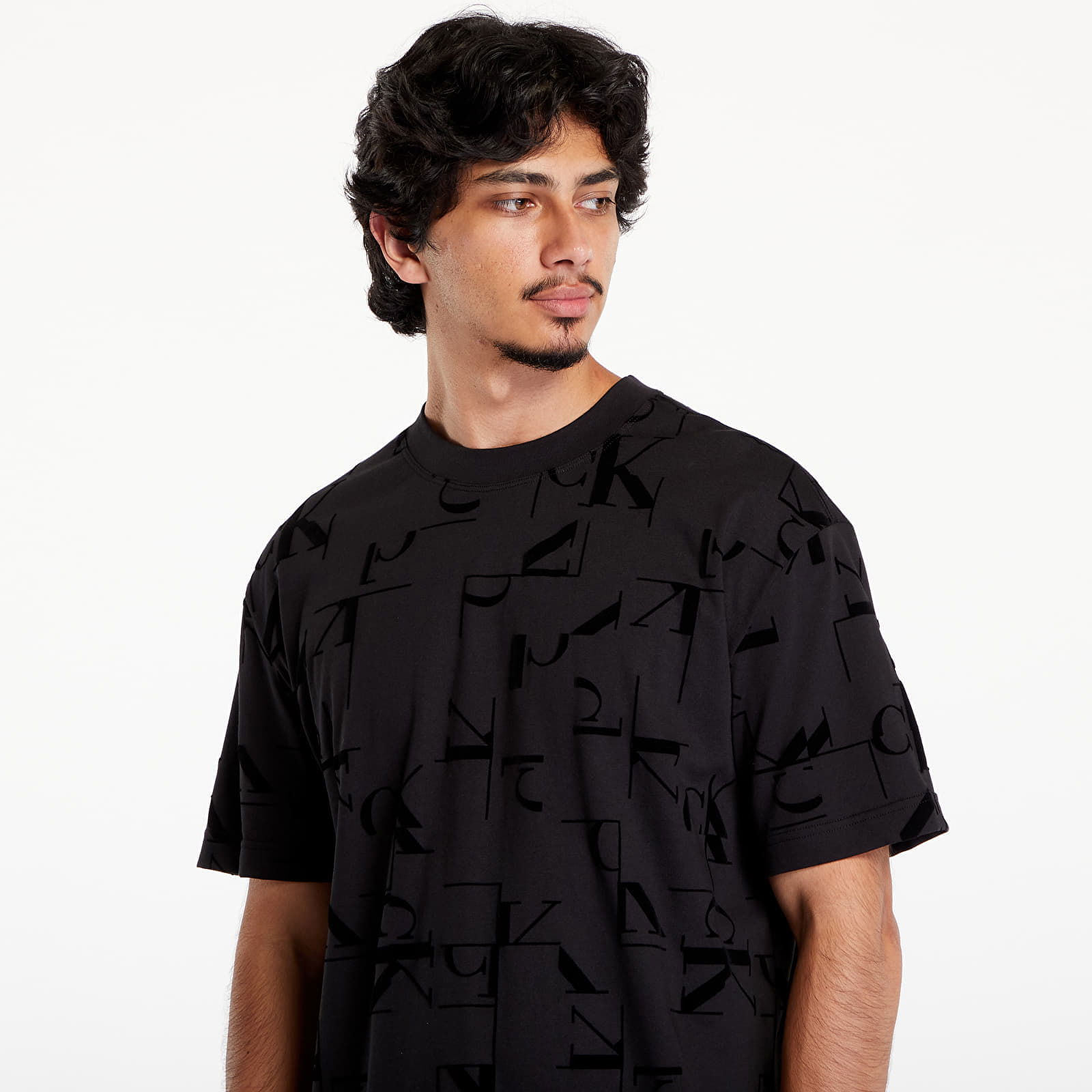 Aop Monogram Tee Black