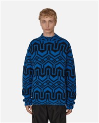 Jacquard Mock Neck Sweater
