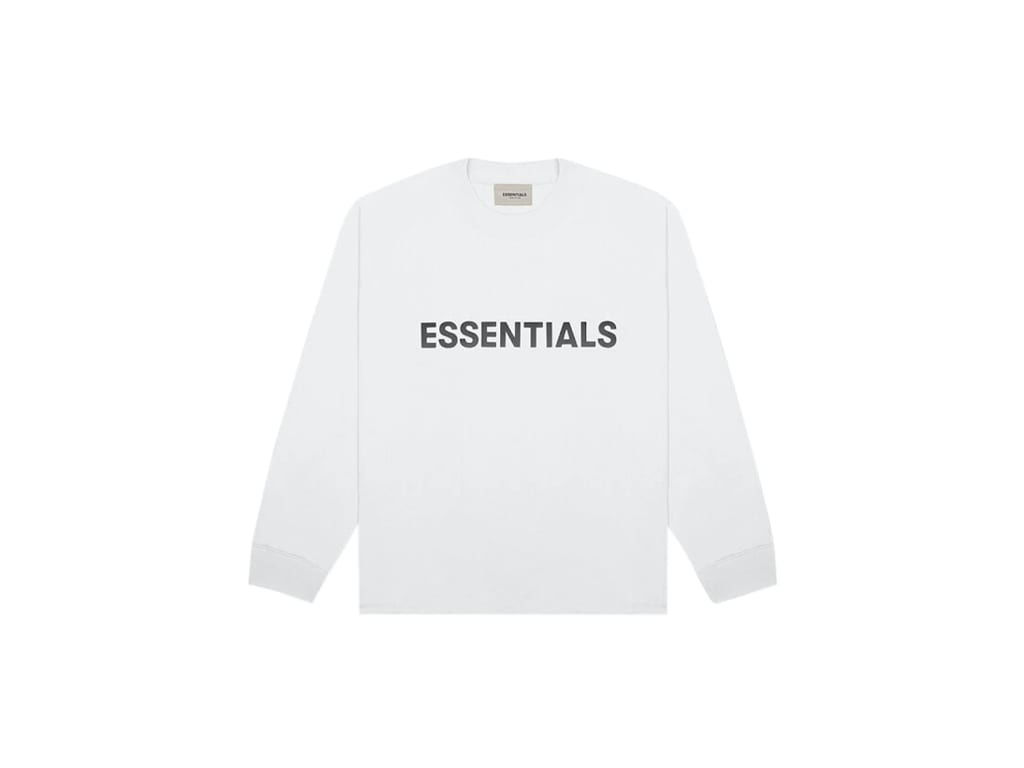 Essentials S20 T-Shirt Longsleeve White - PIKASTORE