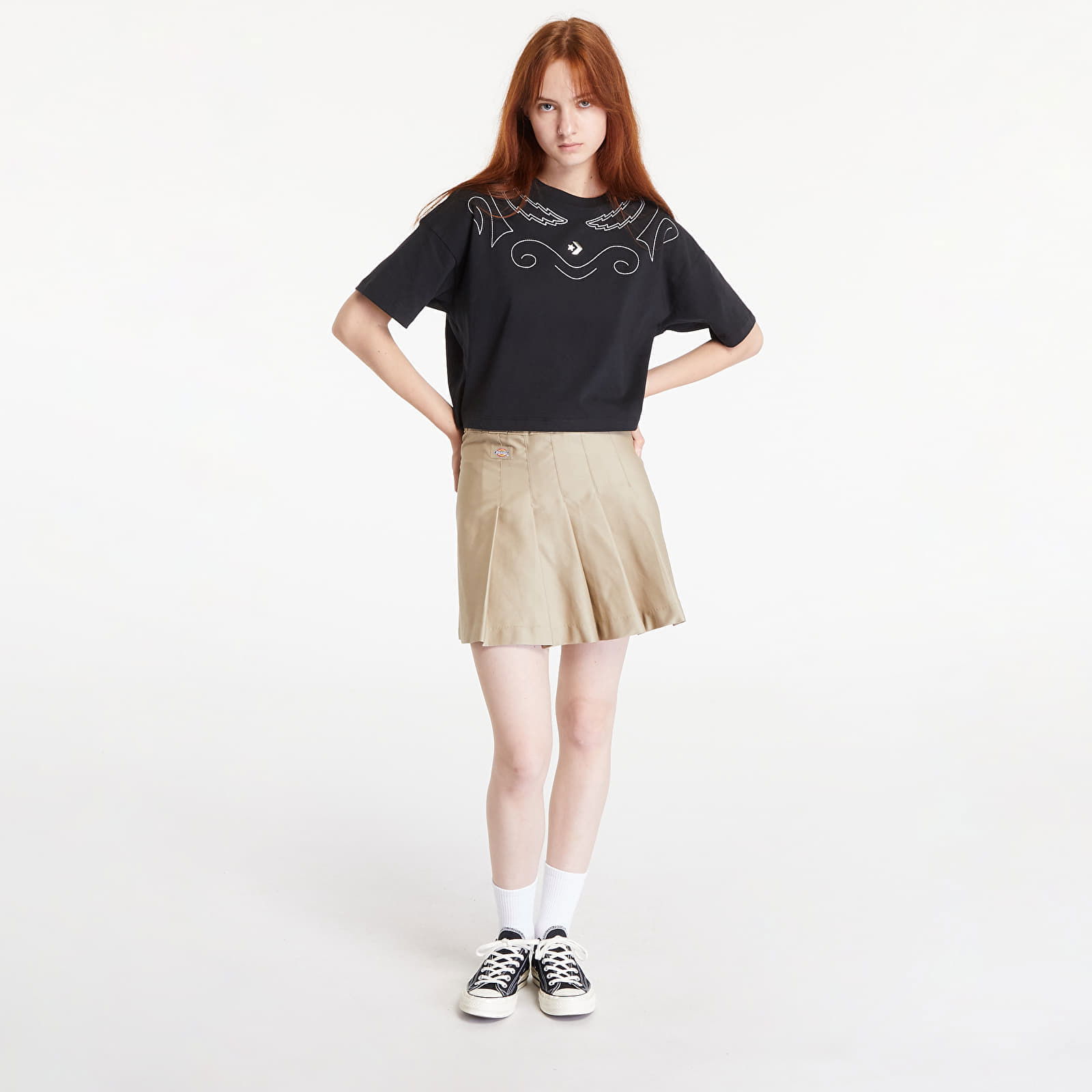 Proud To Be Oversized Cropped T-Shirt Black