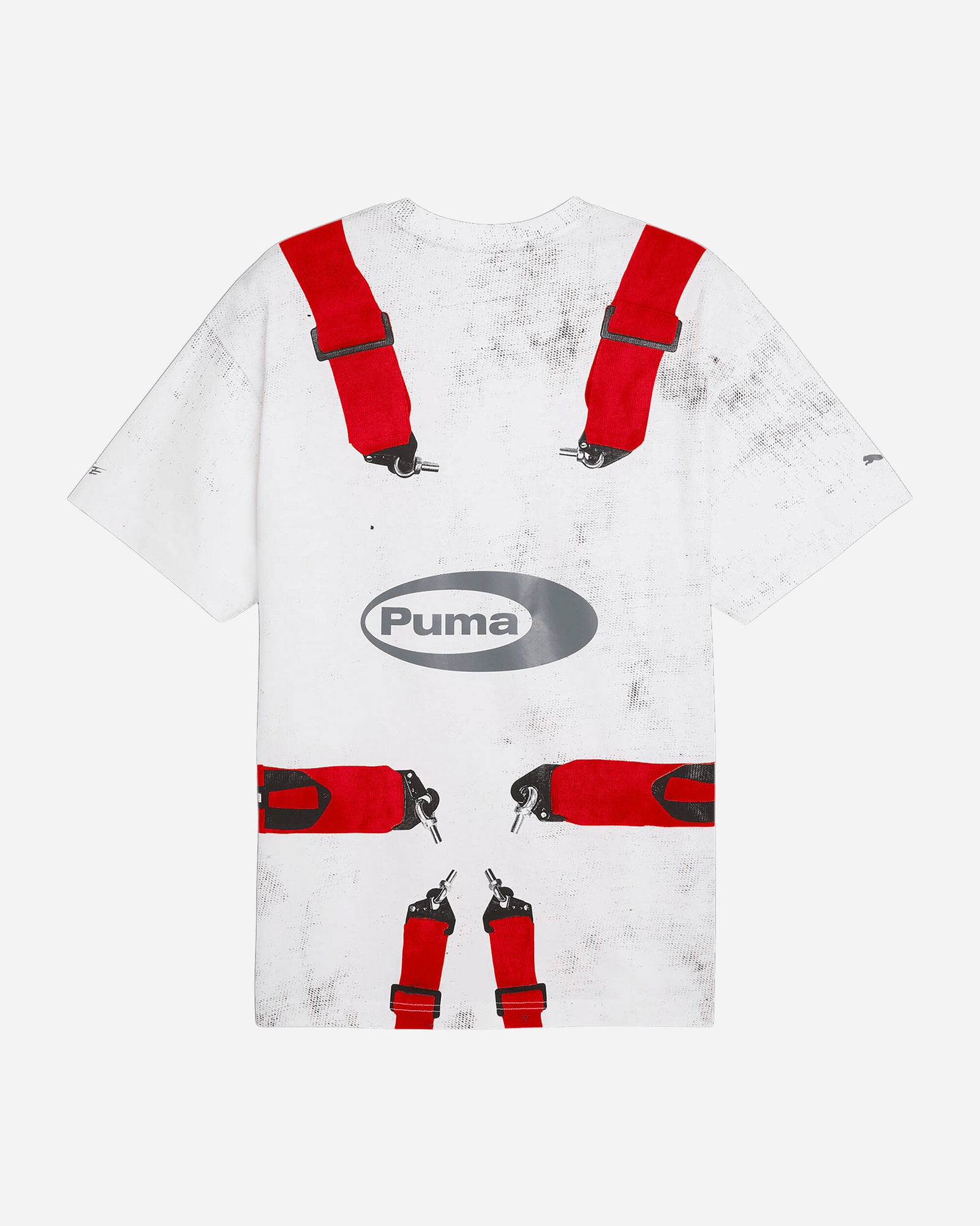 A$AP Rocky Seatbelt T-Shirt White / Rosso Corsa