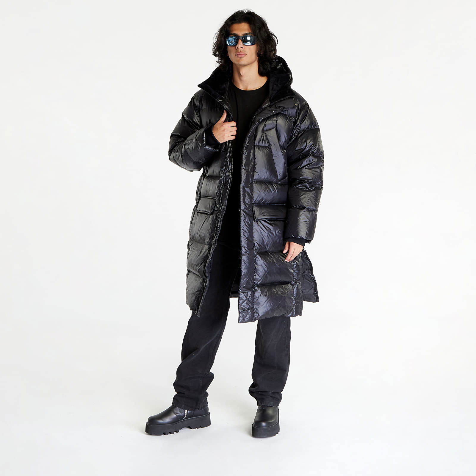 Long Puffer Jacket Black