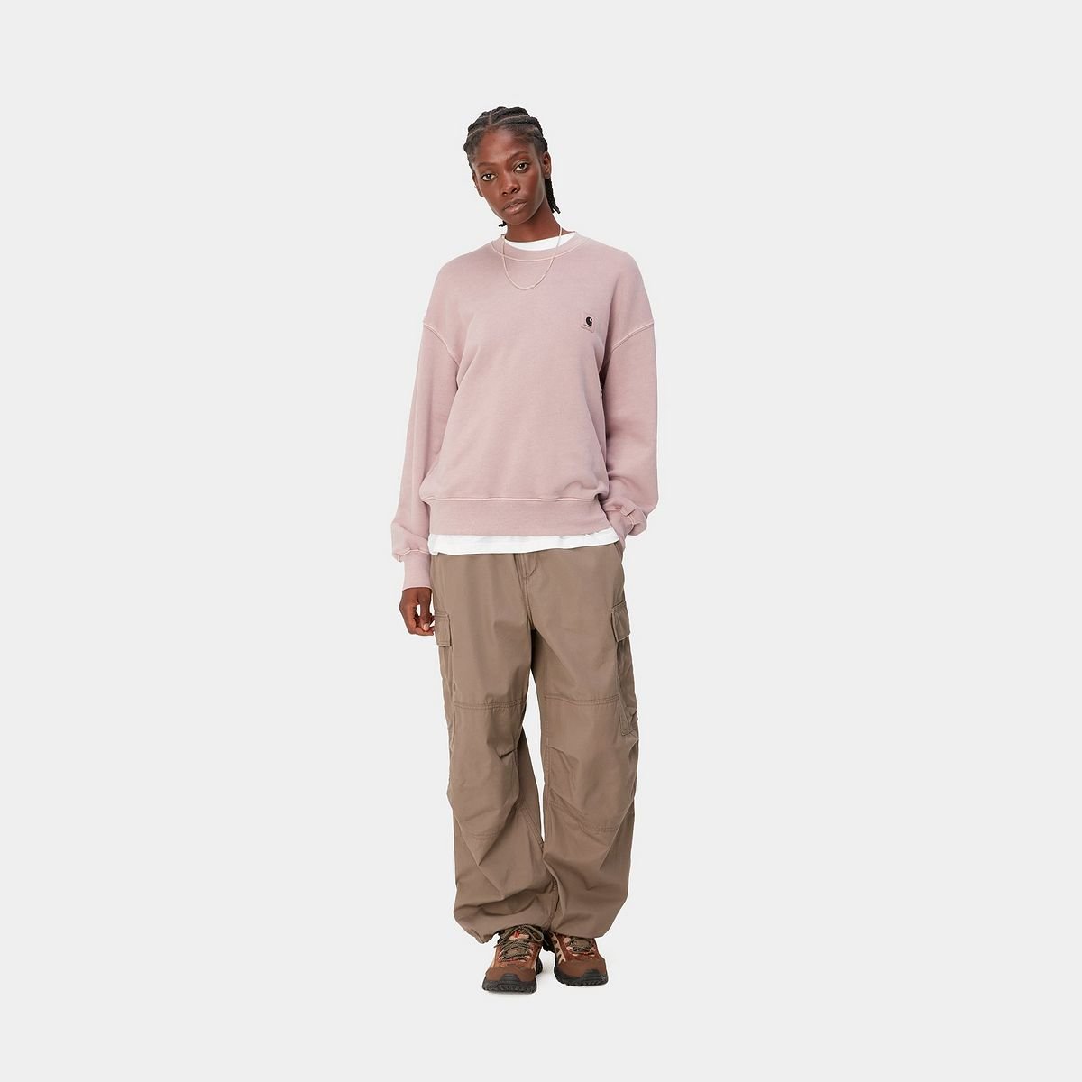 Nelson Sweatshirt "Glassy Pink garment dyed"