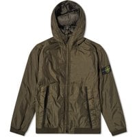 Crinkle Reps Hooded Down Jacket