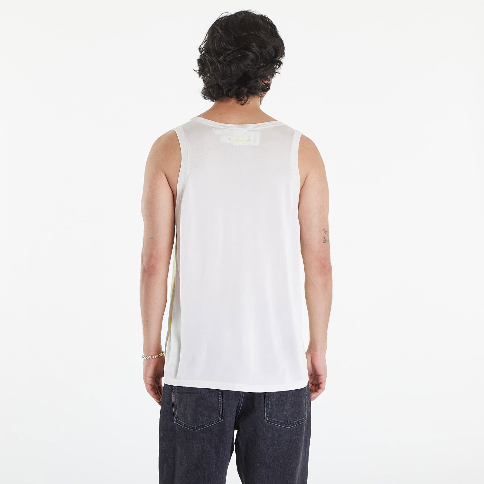 Wales Bonnes x Knit Vest Core White/ Semi Frozen Yellow