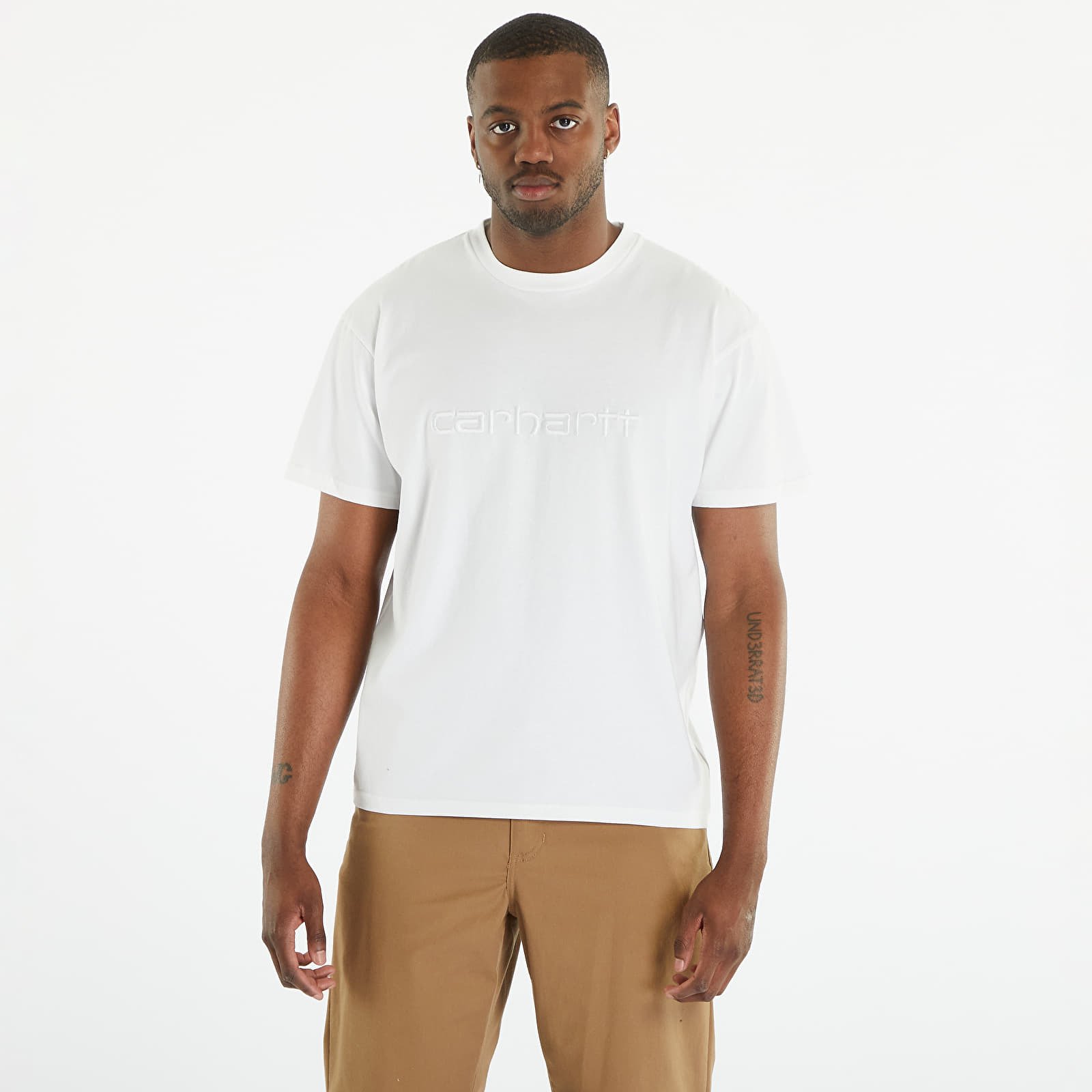 Duster Short Sleeve T-Shirt UNISEX White Garment Dyed