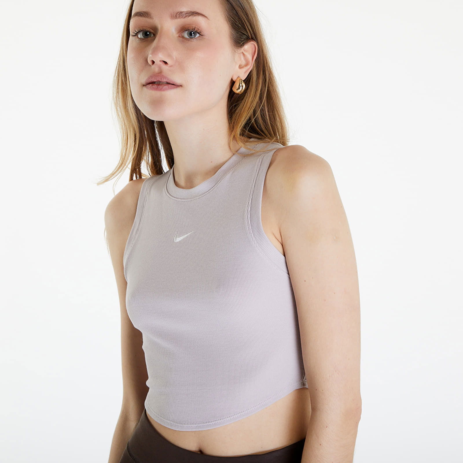 Sportswear Essentials Ribbed Cropped Tank Platinum Violet/ Sail