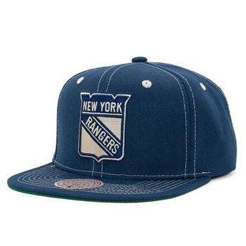 Mitchell & Ness Contrast Natural Snapback Vntg New York Rangers Blue HHSS7349-NYAYYPPPBLUE