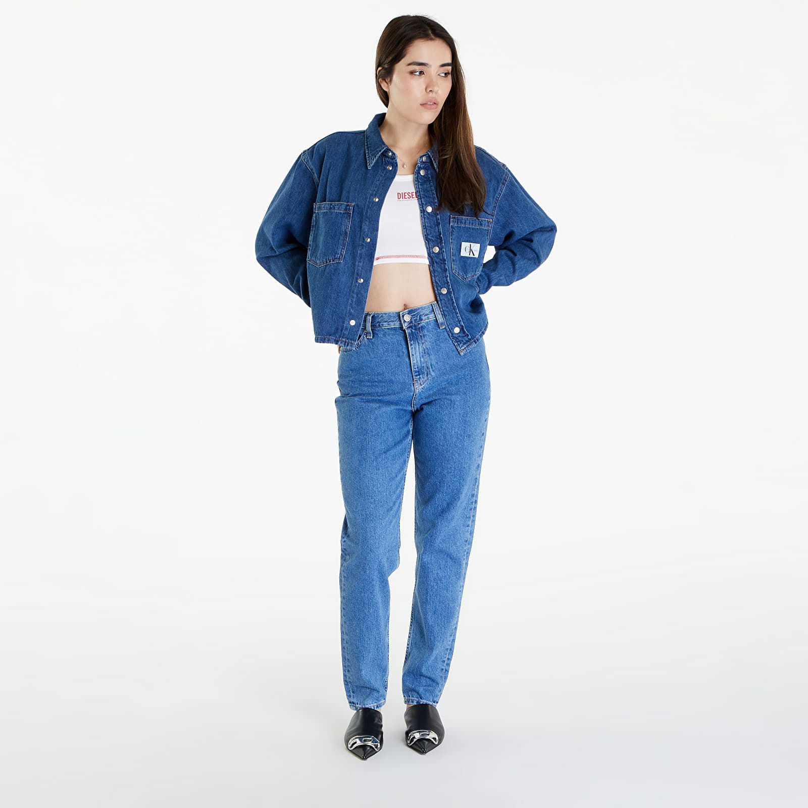 Cropped Dad Denim Shirt