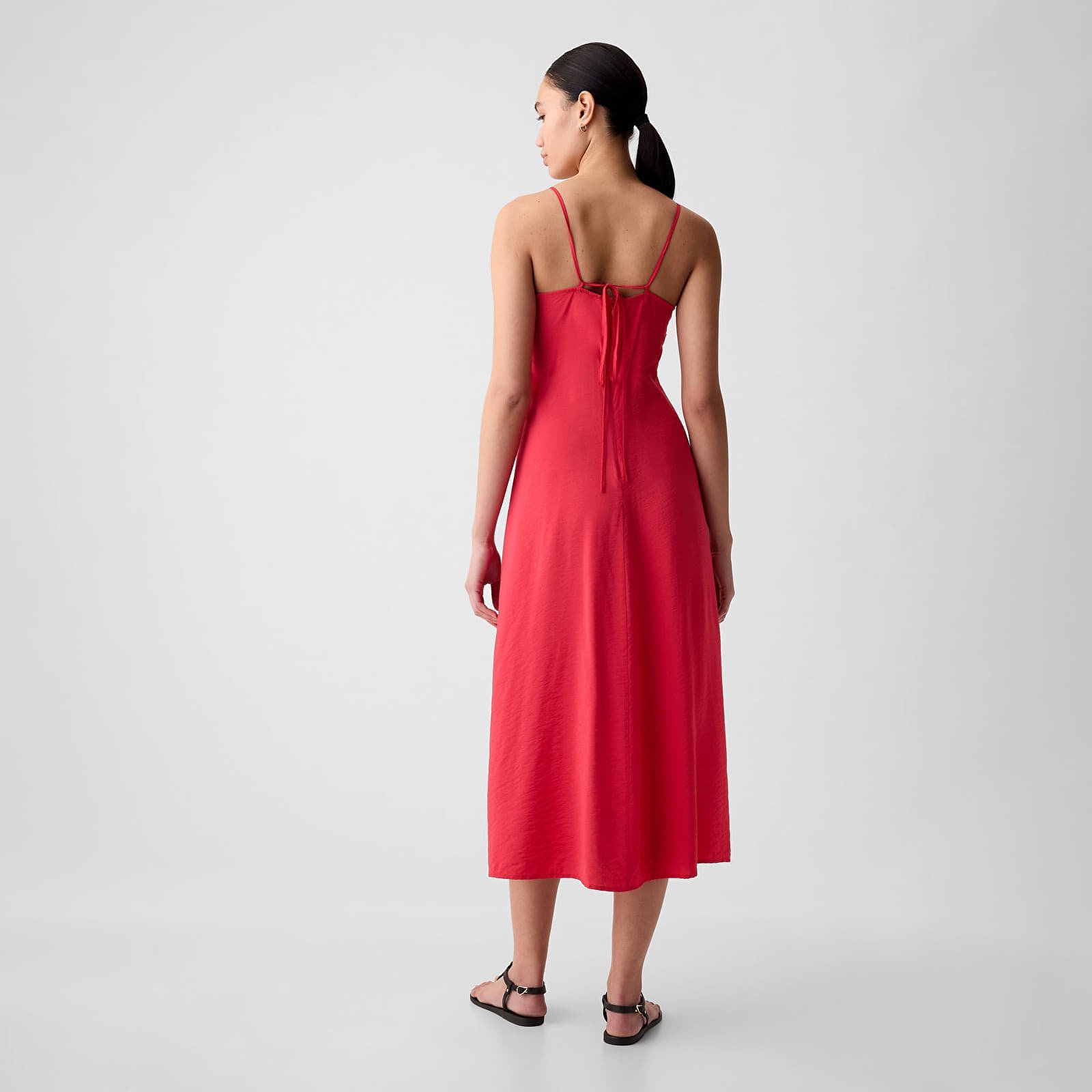 Dresses Strappy Back Maxi Slip Dress Slipper Red