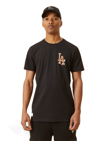 New Era LA Dodgers Metallic Logo Black T-Shirt 12893116