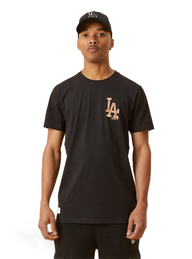 LA Dodgers Metallic Logo Black T-Shirt