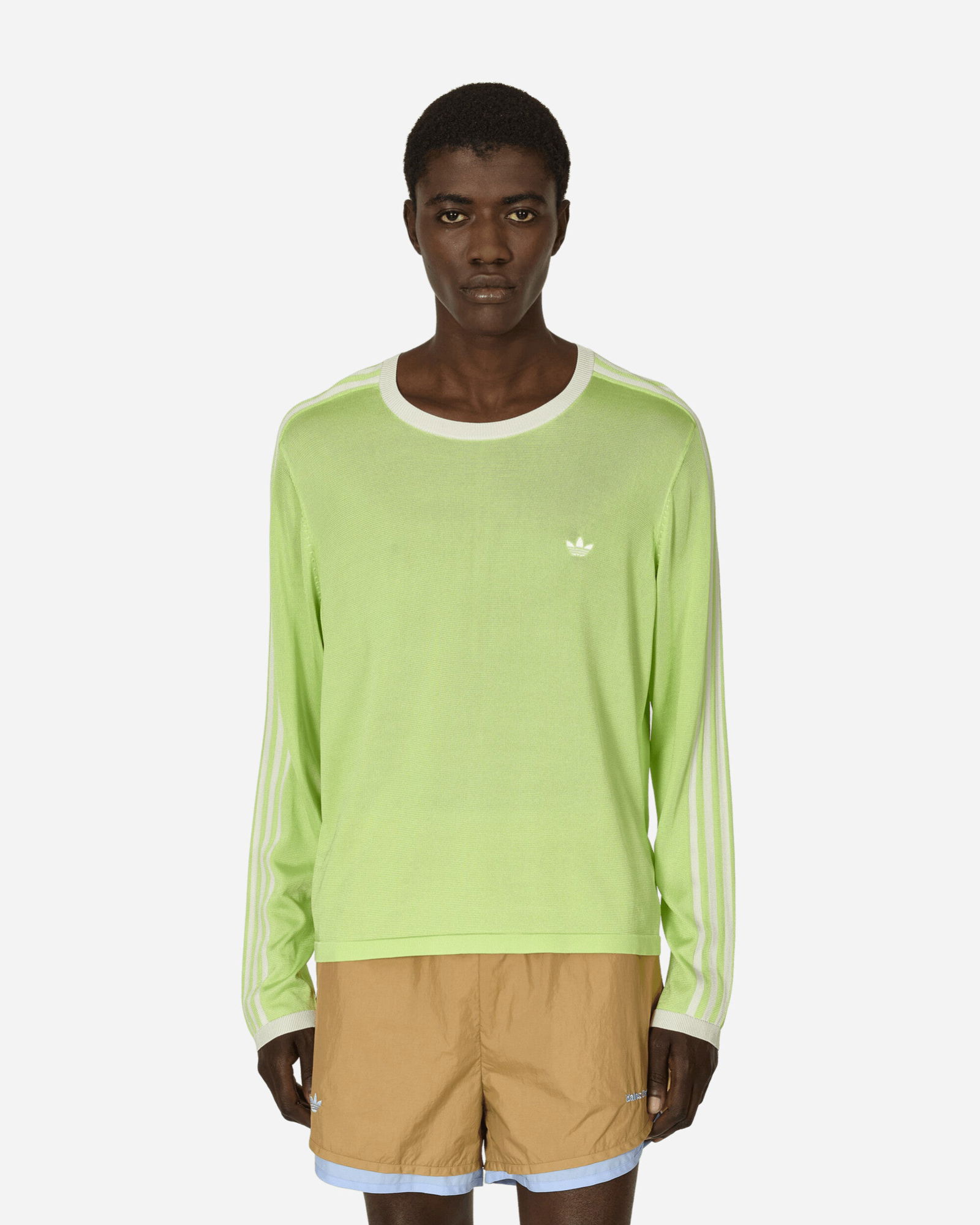 Wales Bonner x Knit Long sleeve Tee Semi Frozen Yellow/ White