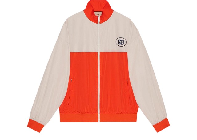 GG Logo Track Jacket Orange Ivory