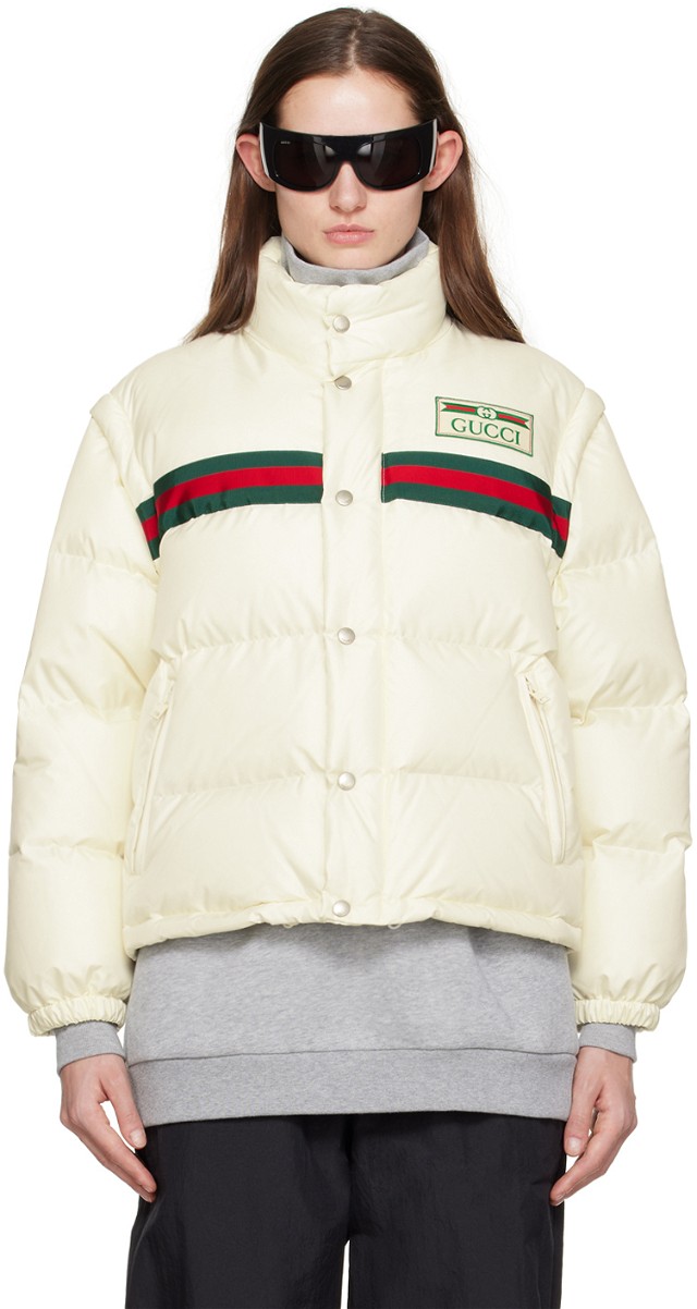 Web Convertible Down Jacket "Off-White"