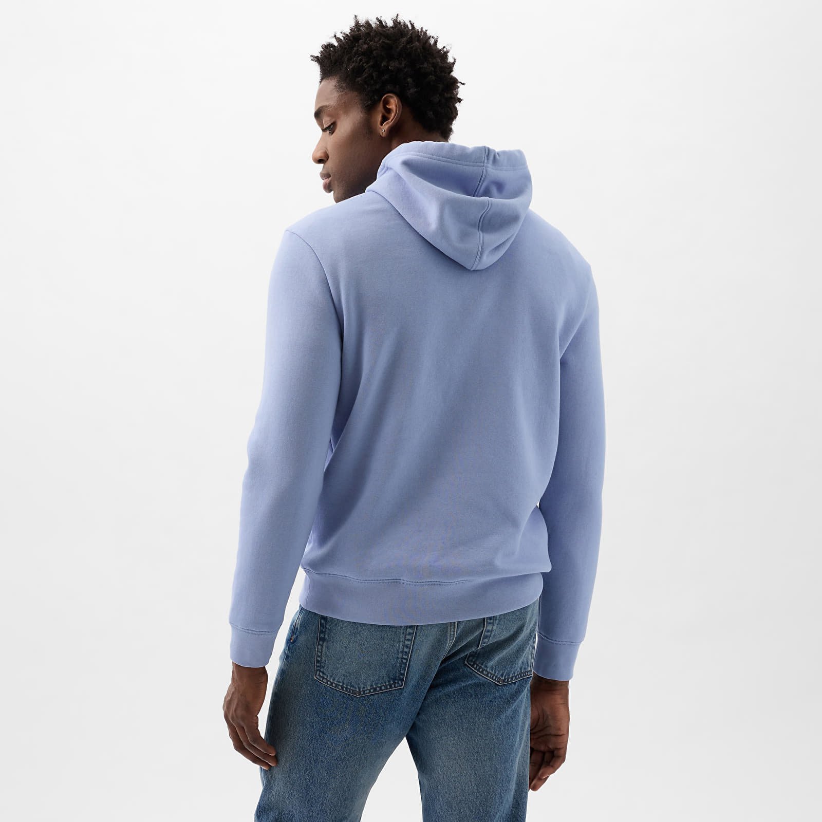 Pullover Puff Logo Hoodie Distant Blue