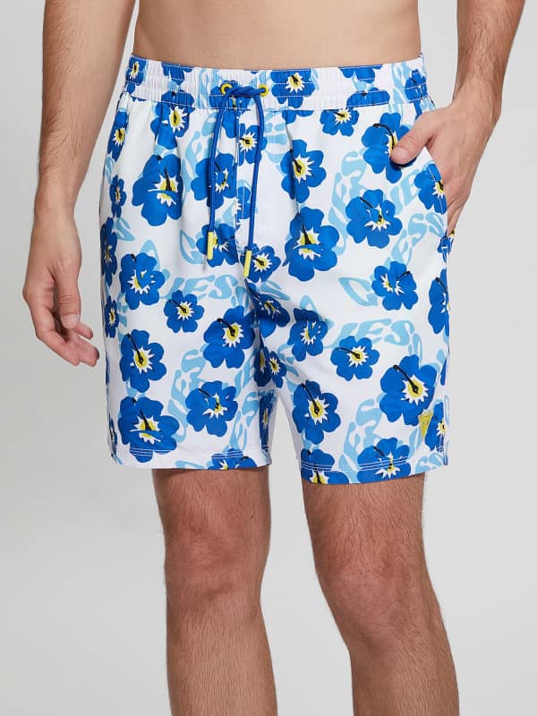 Floral Print Medium Swim Trunk