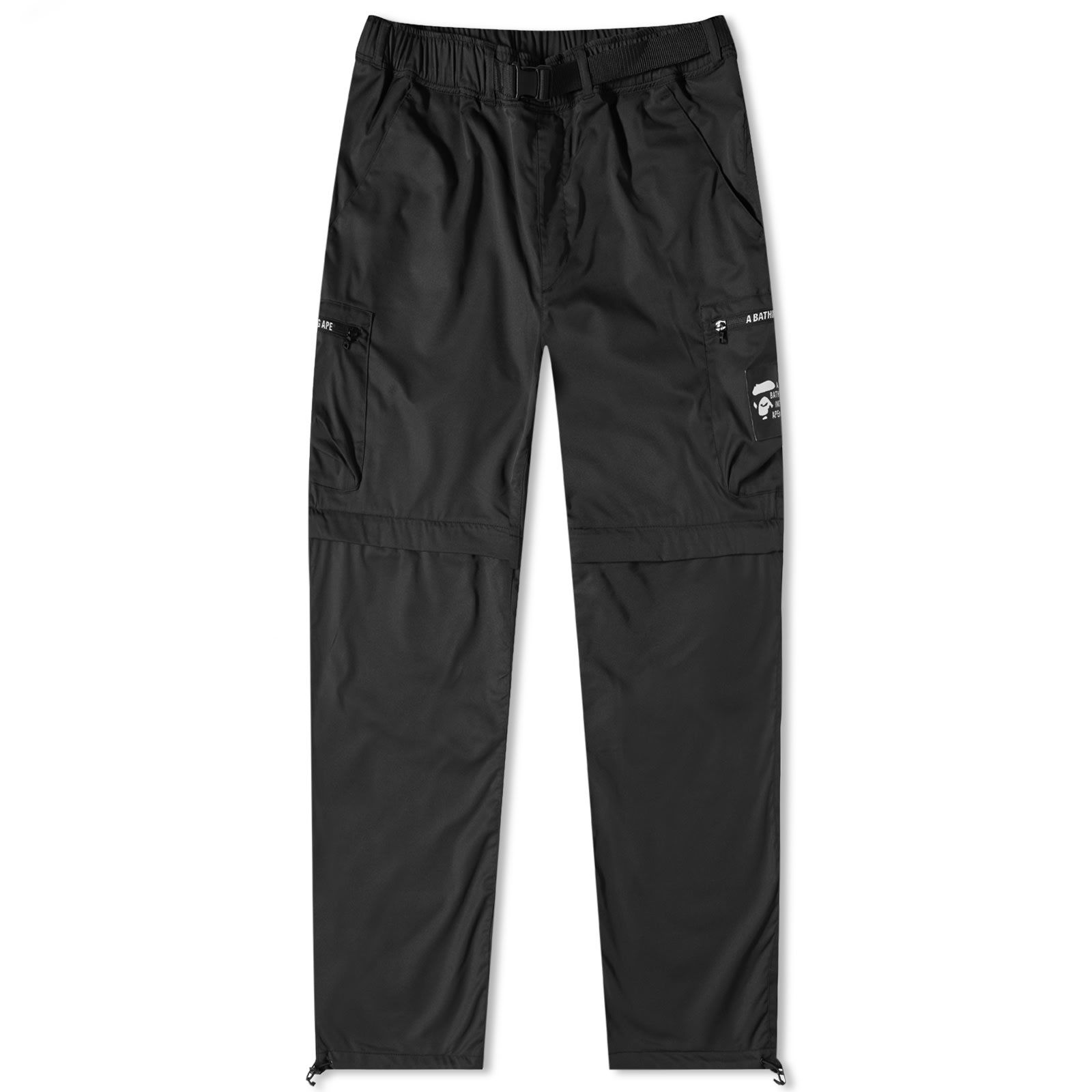 Side Pocket Detachable Relaxed Fit Pant Black