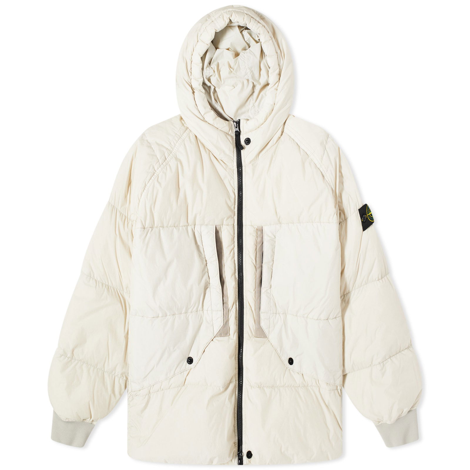 Crinkle Reps Hooded Down Jacket