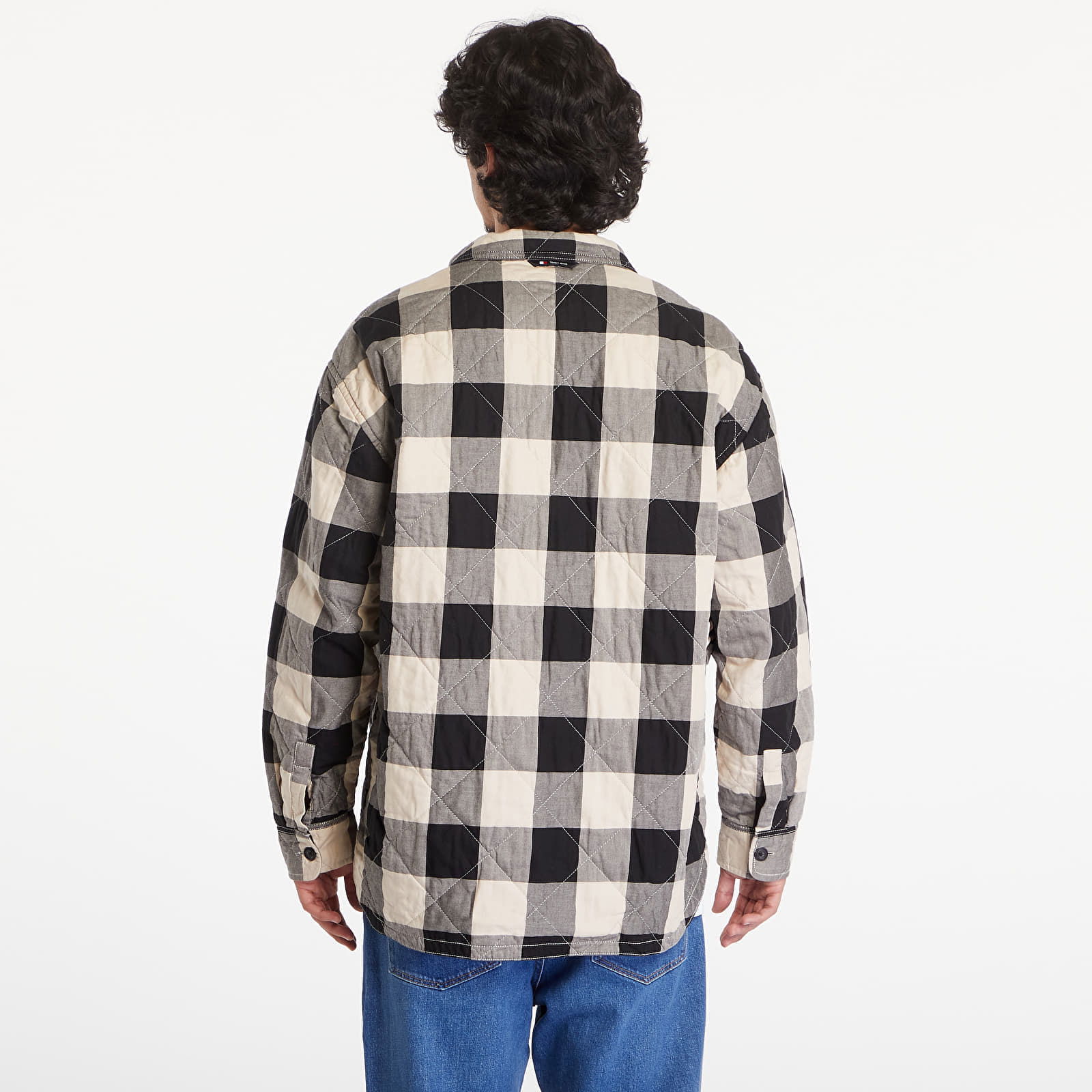 Lined Check Overshirt Black