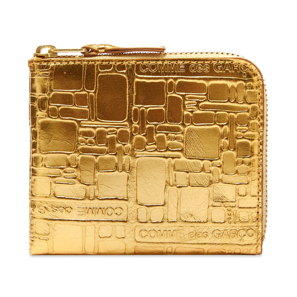 Embossed Logo Wallet Gold