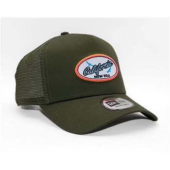 New Era 9FORTY A-Frame Trucker Oval State Trucker New Olive / Yellow velikost 60357964