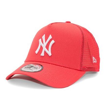New Era 9FORTY A-Frame Trucker MLB League Essential New York Yankees Lava Red / White / La One Size 60435246