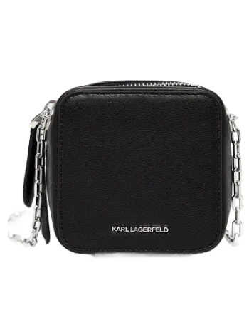KARL LAGERFELD Kožená kabelka černá barva 215W3224