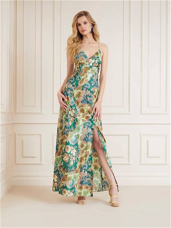 GUESS Marciano Floral Print Long Dress 3BGK797099Z