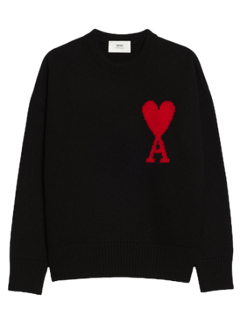 AMI Large A Heart Crewneck Sweater BFUKS002 018 009