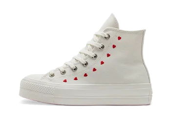 Converse Chuck Taylor All-Star Lift Hi "Embroidered Hearts" W A01599C