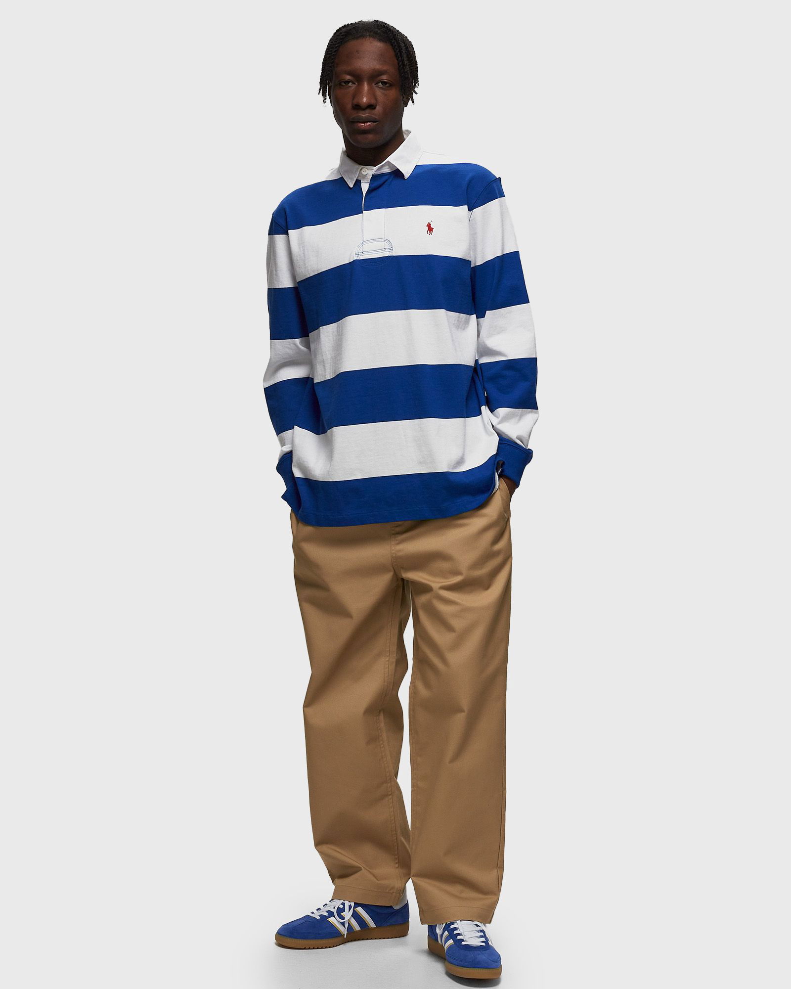 Polo Ralph Lauren Stripe Rugby Cruise Royal/White