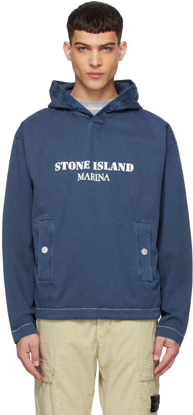 Navy Old Treatment Hoodie