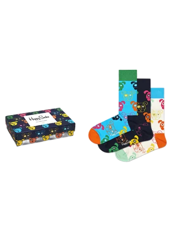 Happy Socks 3-Pack Mixed Dog Socks Gift Set XDOG08-0100