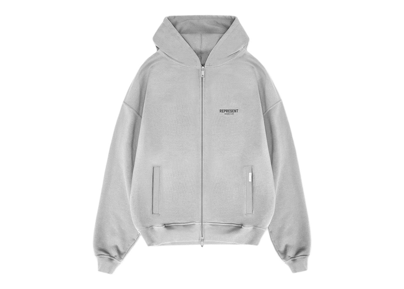 Represent Owners Club Zip Hoodie Ash Grey