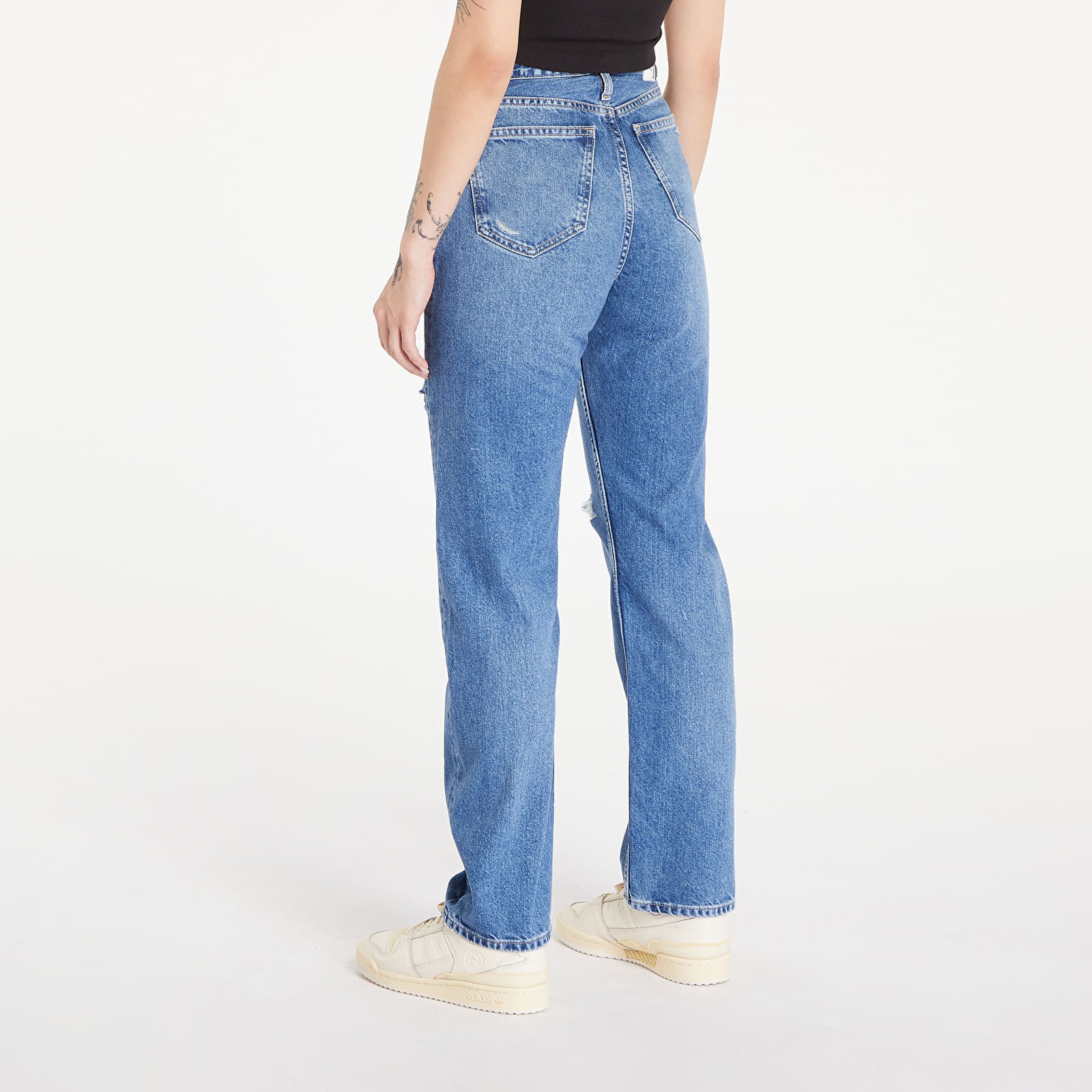 High Rise Straight Denim Medium