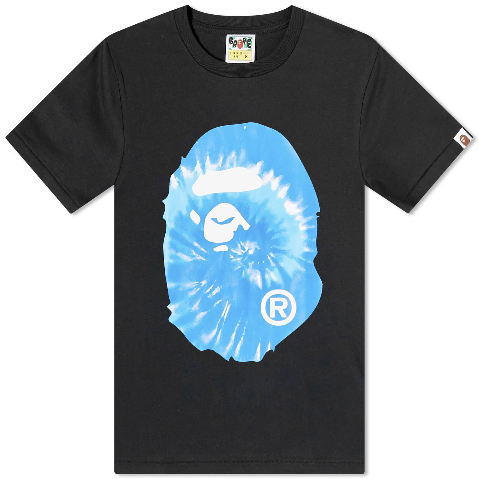 Tie Dye Big Ape Head T-Shirt Black Blue