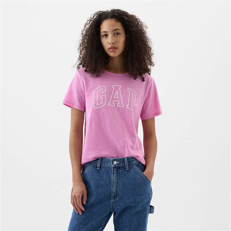 T-Shirt Logo Slub Tee Sugar Pink