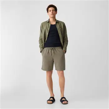 GAP 8 Inch Linen Cotton Easy Shorts Olive 866195-09