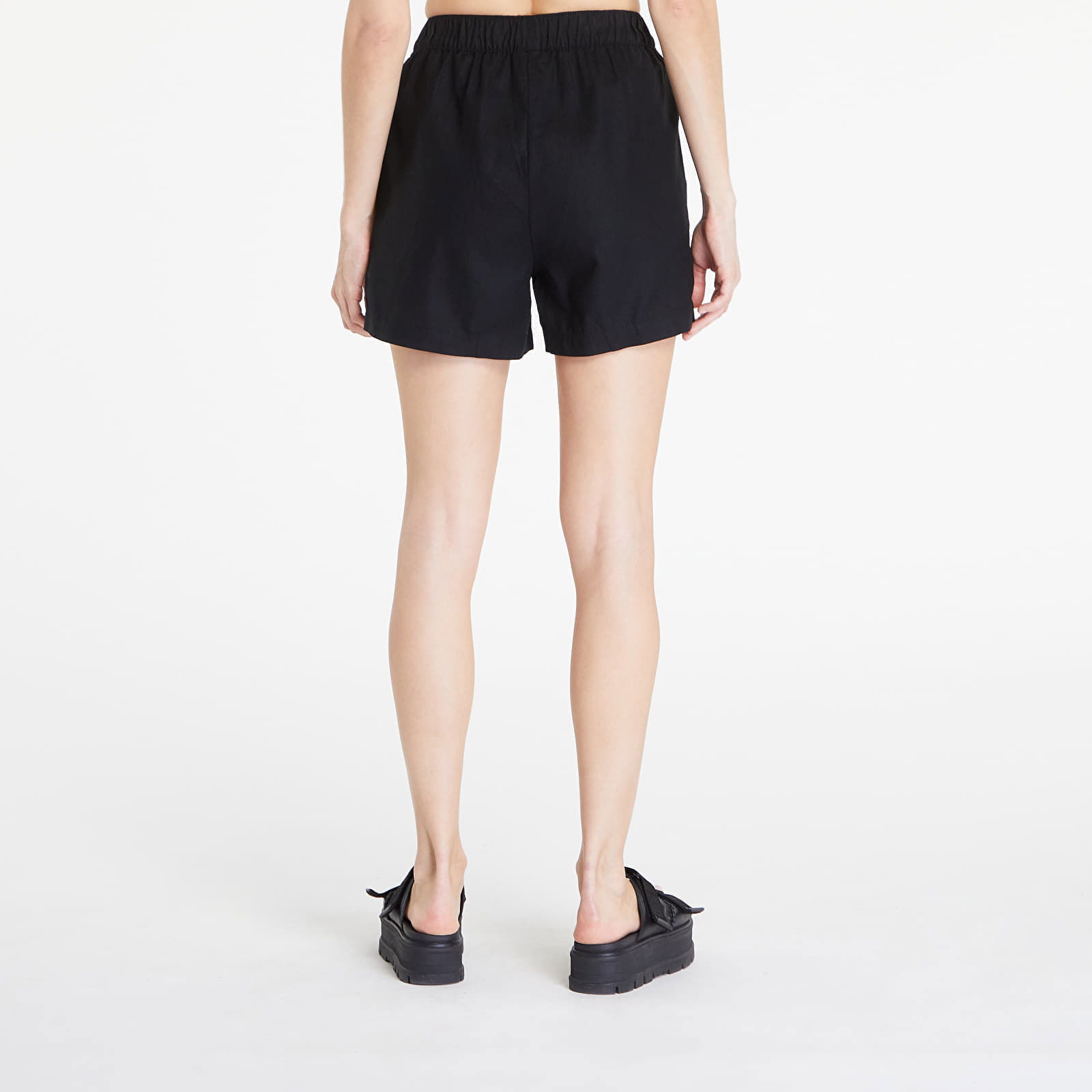 Linen Mixed Boxer Shorts Black