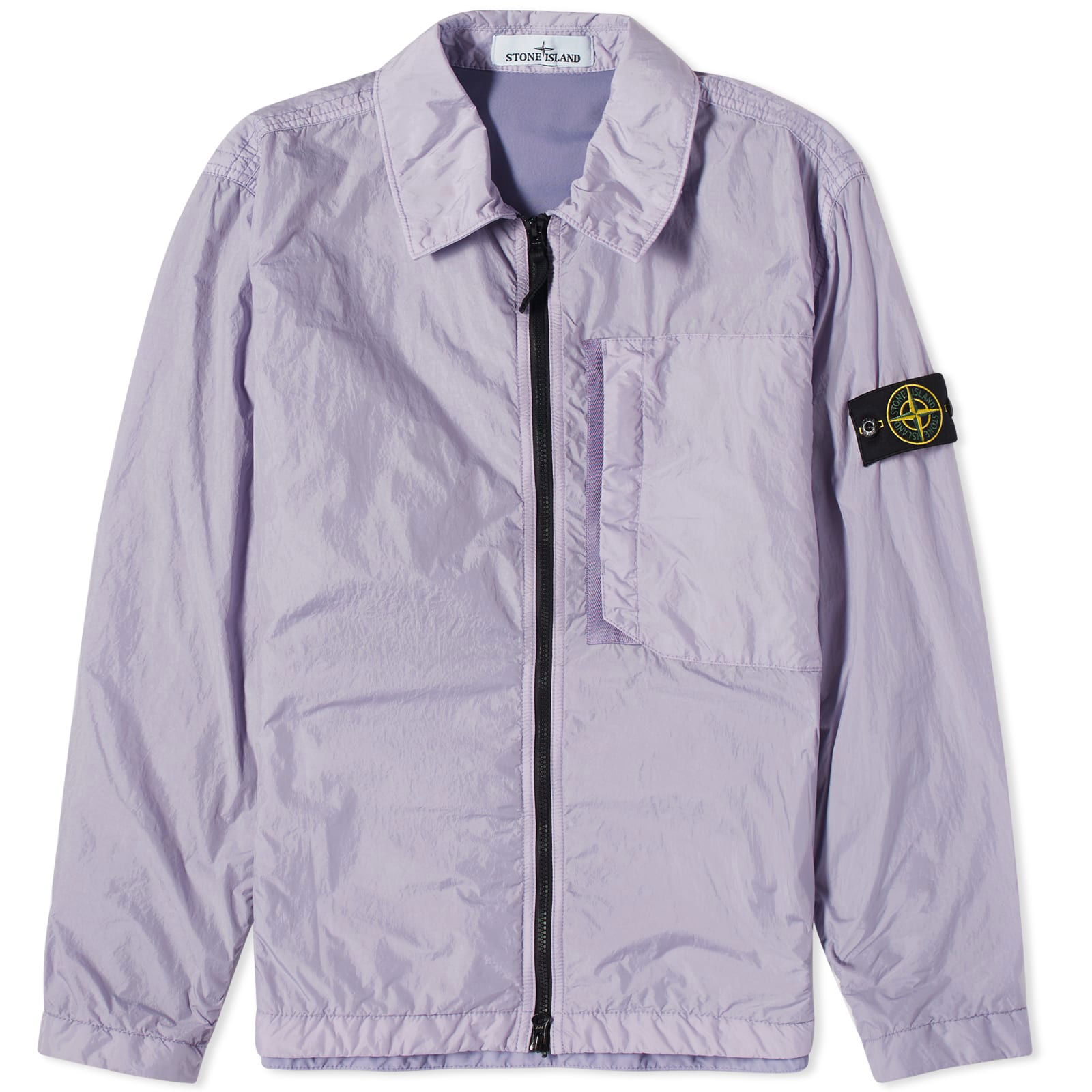 Crinkle Reps Zip Overshirt Lavender