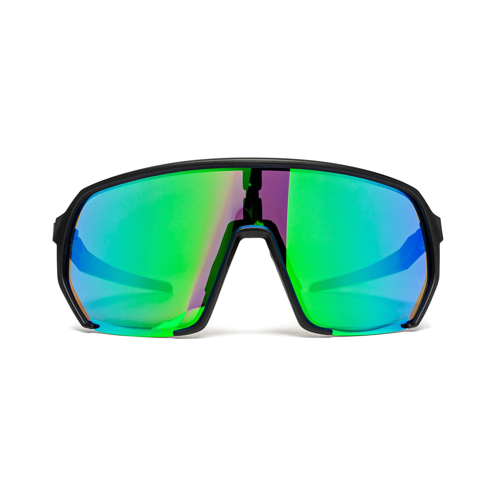 Archie Bike Sunglasses Black/ Mirror Green