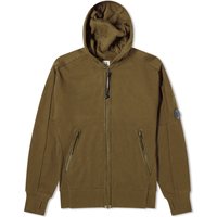 Diagonal Raised Fleece Zipped Hoodie