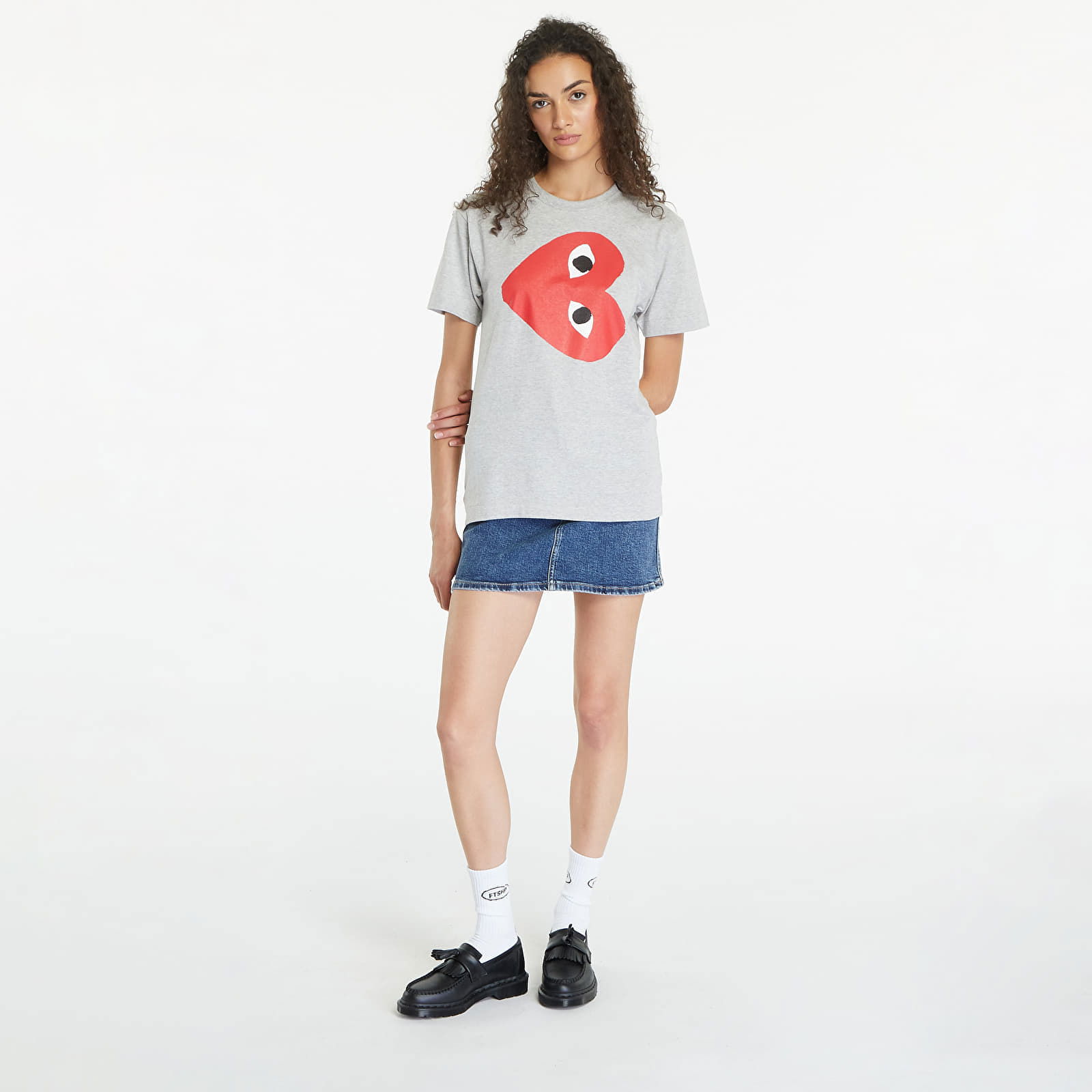 PLAY Logo Print Short Sleeve Tee UNISEX Grey