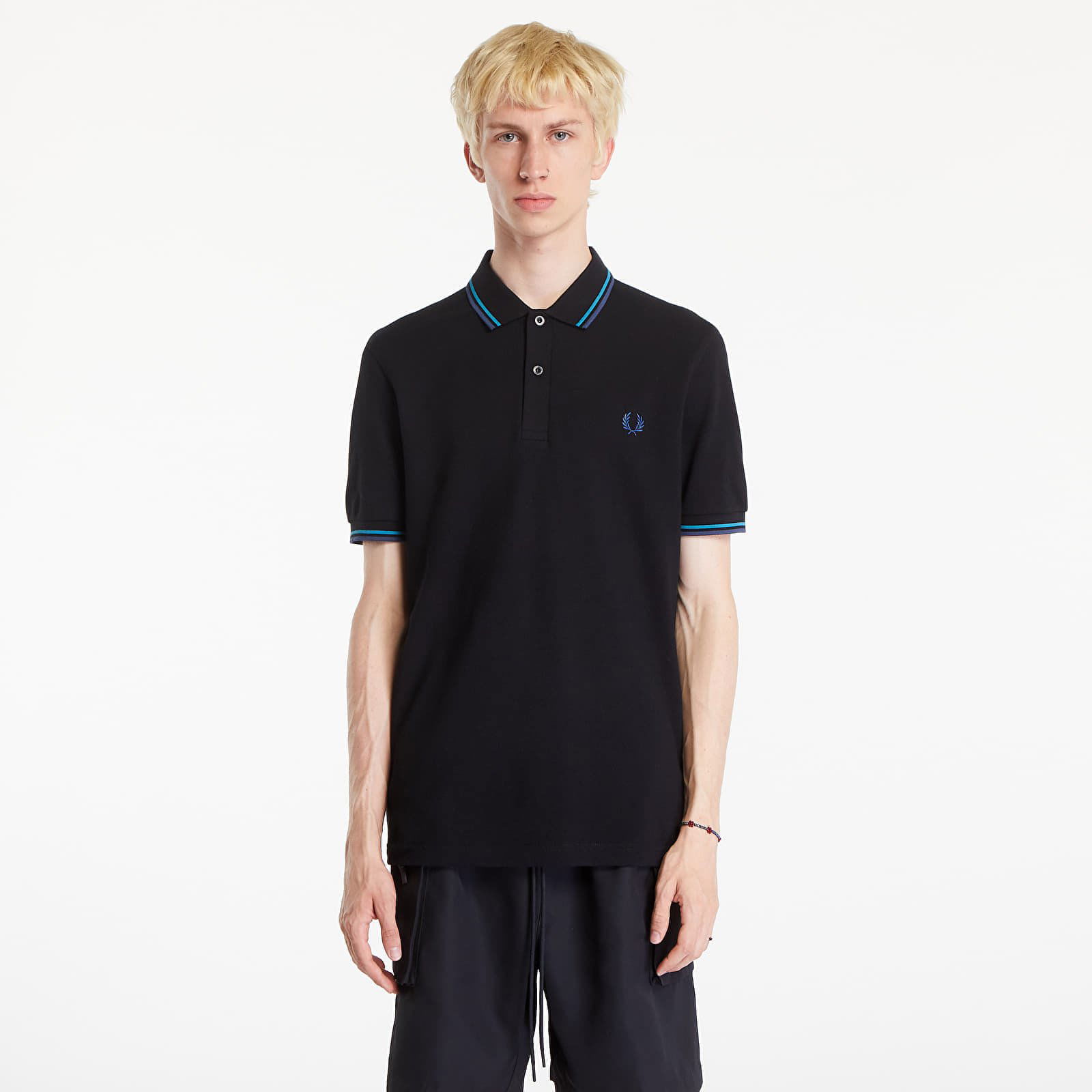 The Twin Tipped Polo T-Shirt Black/ Cybl/ Midnight Blue