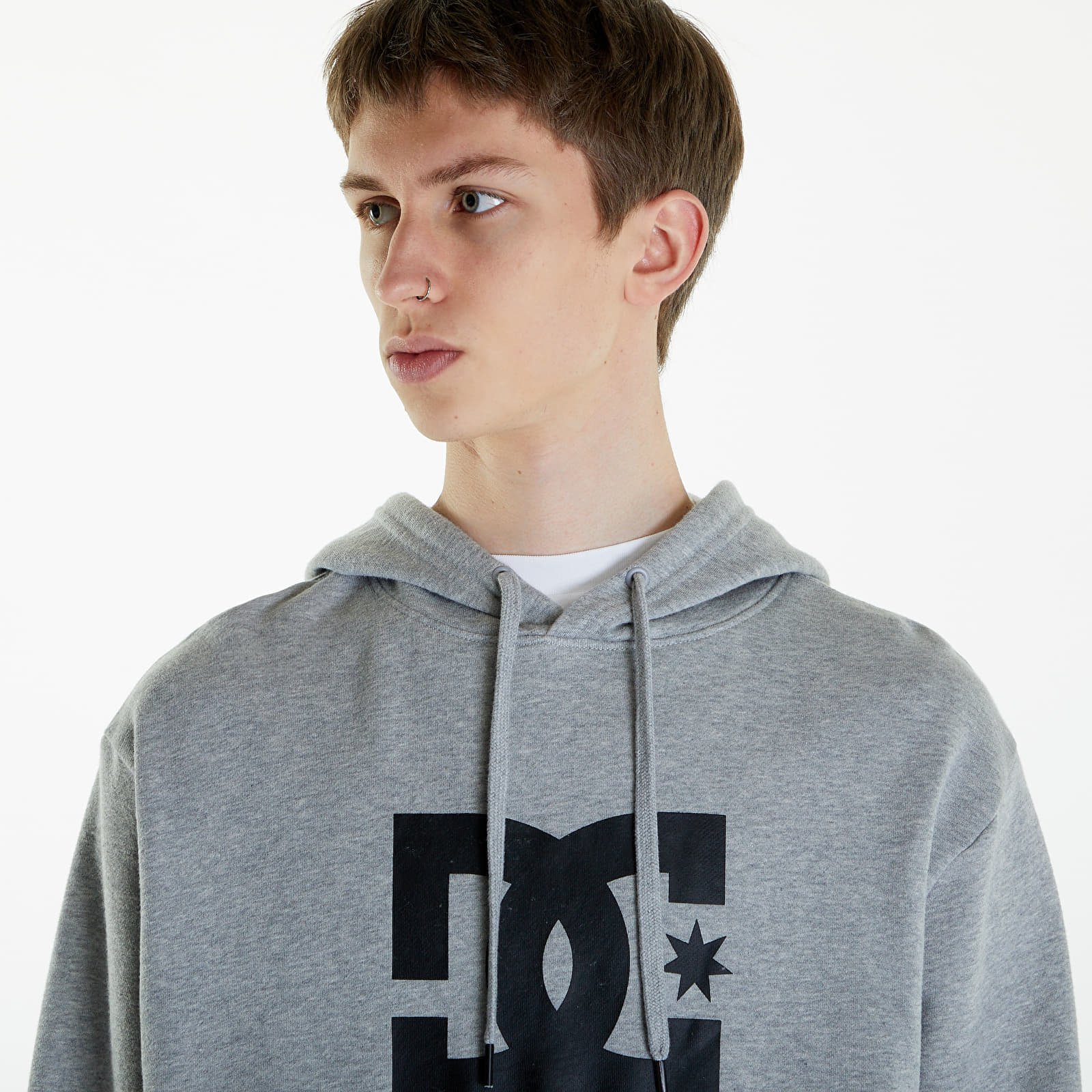 Star Pullover Hoodie Gray