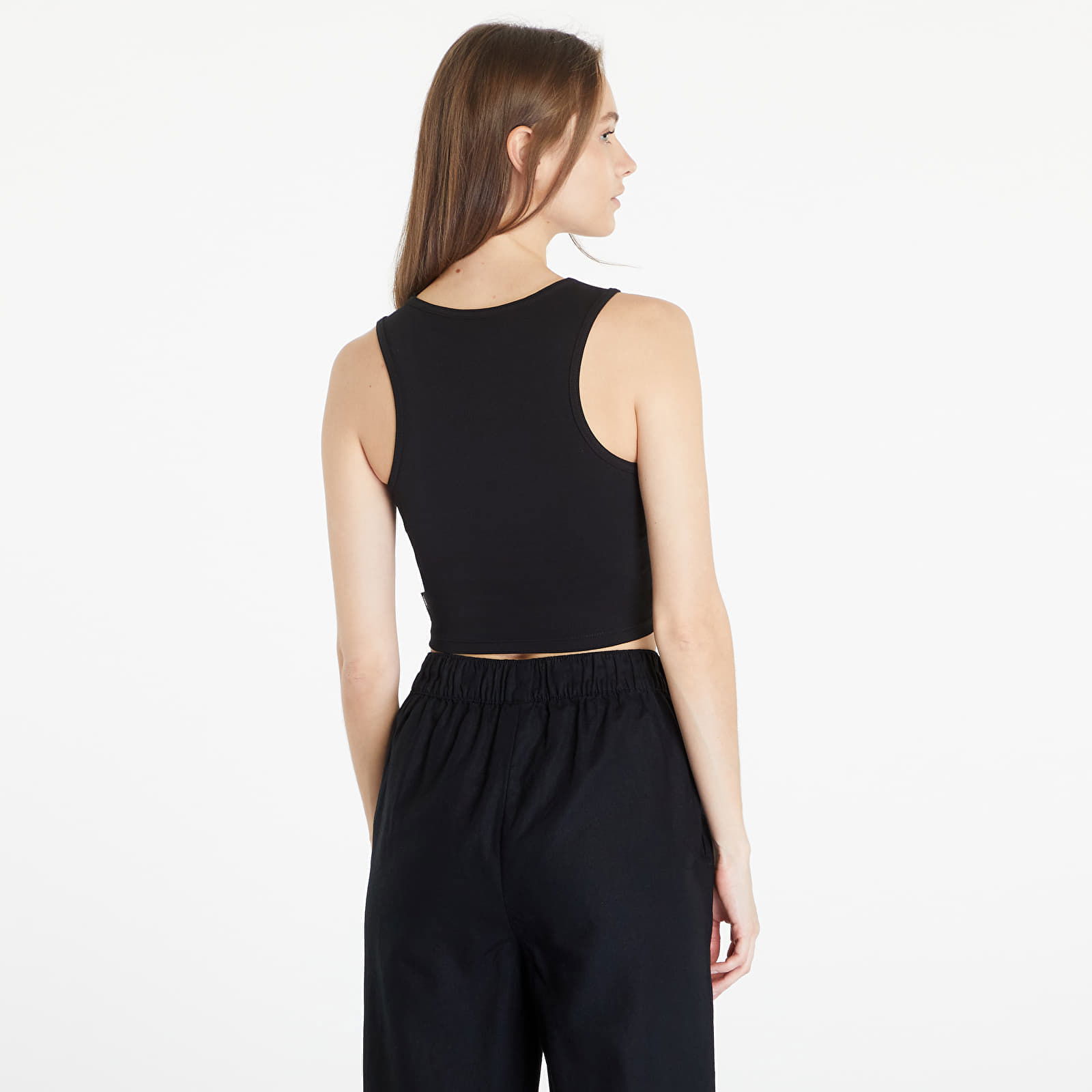 Top Small Staple Fitted Crop Tank Black