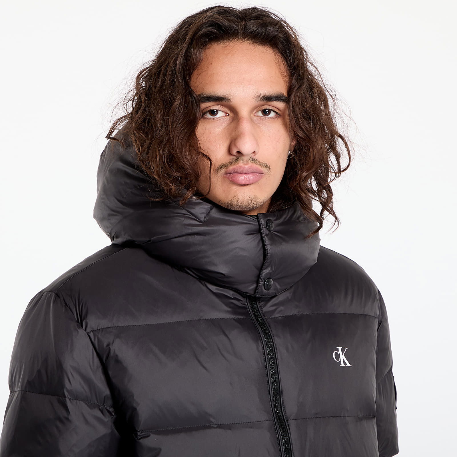 Essentials Down Long Jacket Black